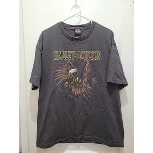 Harley Davidson Greenville South Carolina Black Graphic XL T-Shirt  Bald Eagle